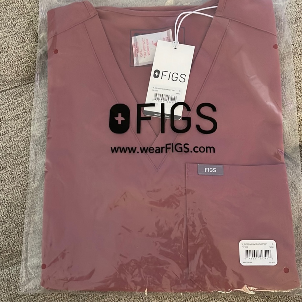 FIGS mauve Catarina top SMALL